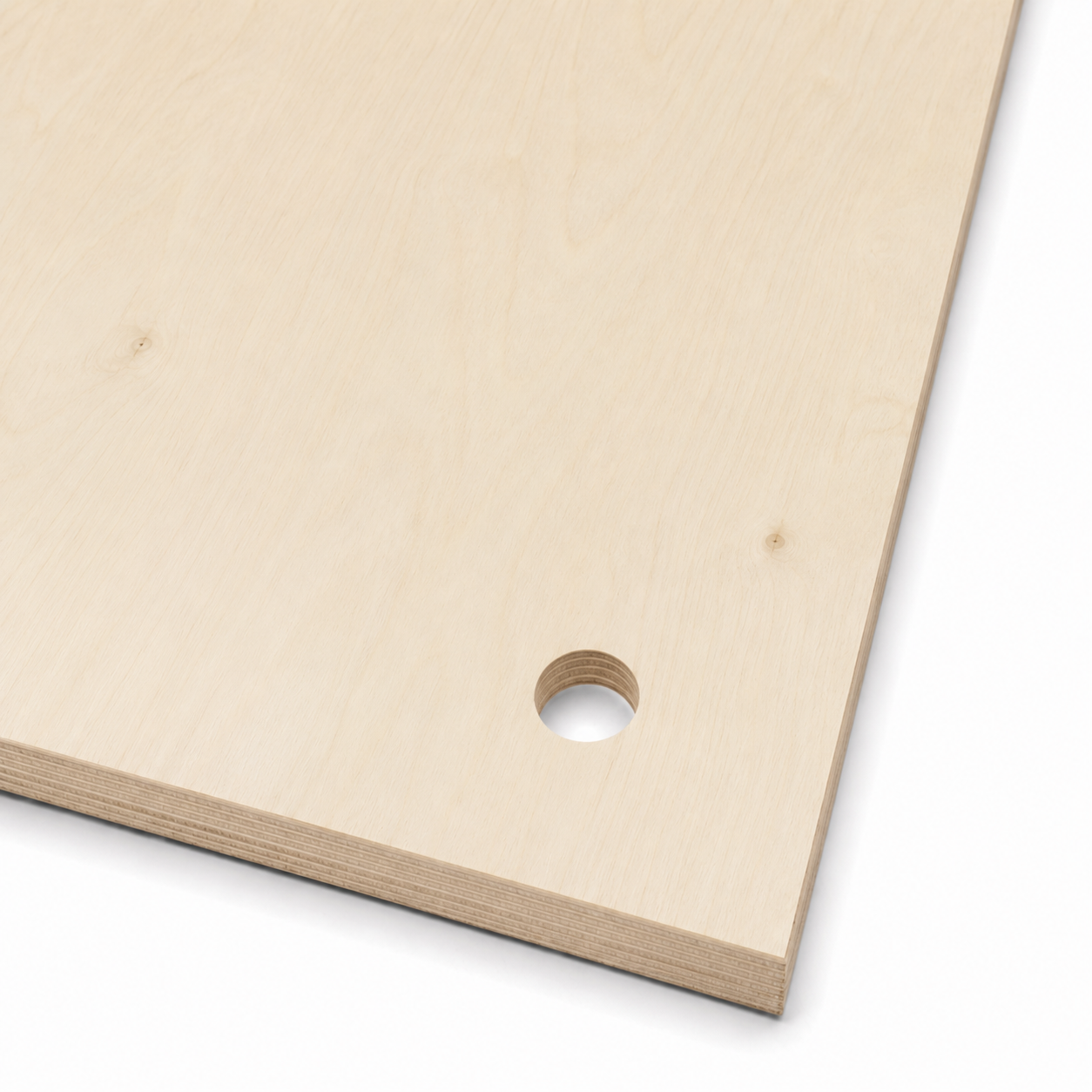Plate with straight corners and holes